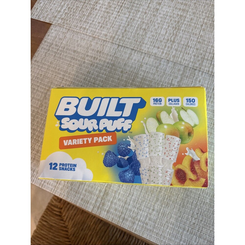 BUILT PUFF Protein Bars  -  Mixed Sour Buff Bundle - 12 Count Ex 3/2027